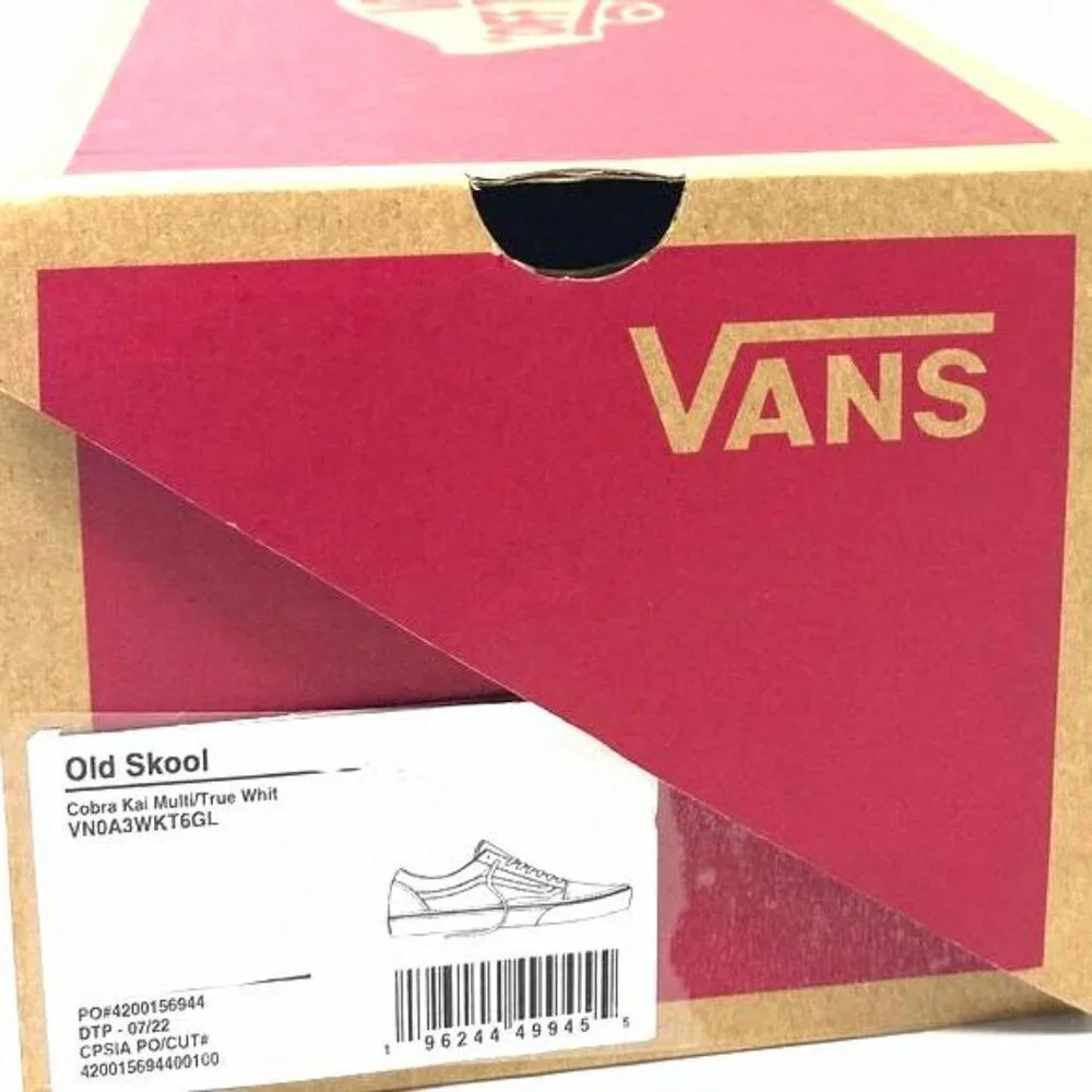 VANS Old Skool Shoe Cobra Kai Multi Canvas Sneakers VN0A3WKT6GL Size Women's Low